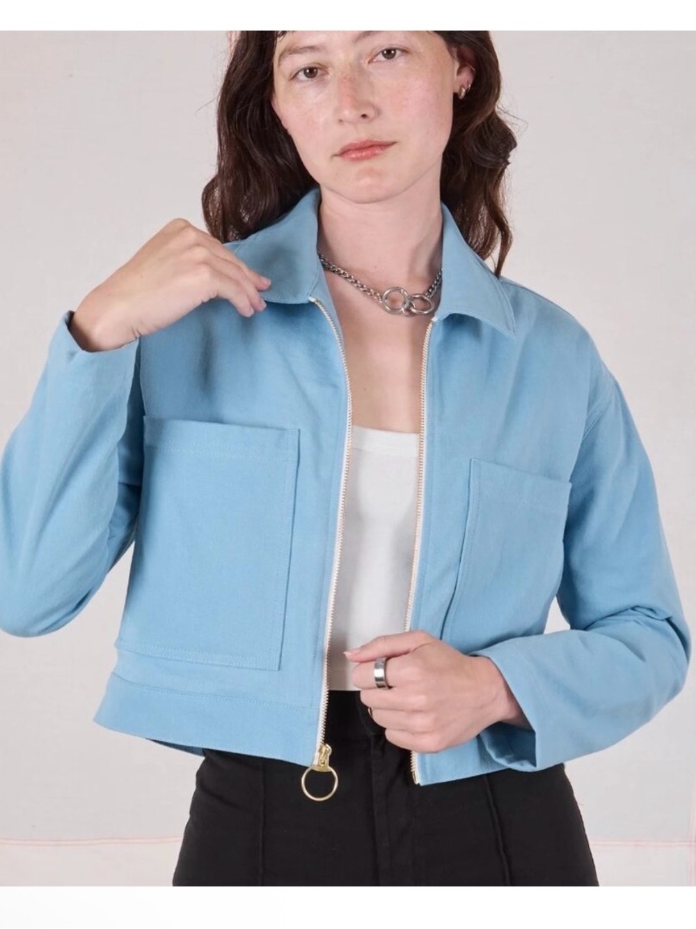 Big Bud Press Blue Unisex Mechanic Jacket Size 2XL